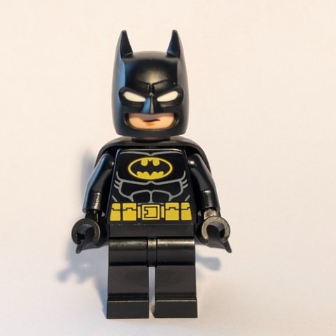 Minifigurka LEGO Batman, Black Suit, Black Cowl, Rubber Cape