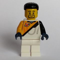 Minifigurka LEGO Astronaut, White and Bright Light Orange Spacesuit (Futuron), Black Hair