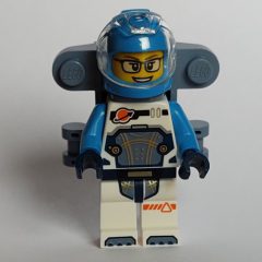 Minifigurka LEGO Astronaut, White and Dark Azure Spacesuit, Sand Blue Back Bracket