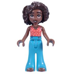 Minifigurka LEGO Aliya - Coral Top, Medium Azure Pants