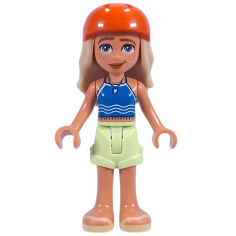 Minifigurka LEGO Sage - Blue Top, Yellowish Green Skirt, Helmet