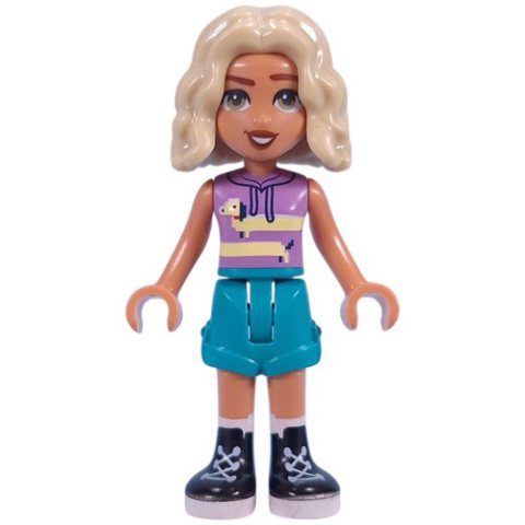 Minifigurka LEGO Nova - Medium Lavender Top, Dark Turquoise Shorts