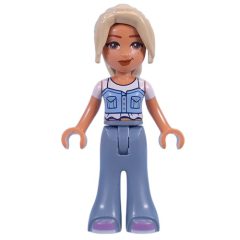 Minifigurka LEGO Sara - Bright Light Blue Top, Sand Blue Pants