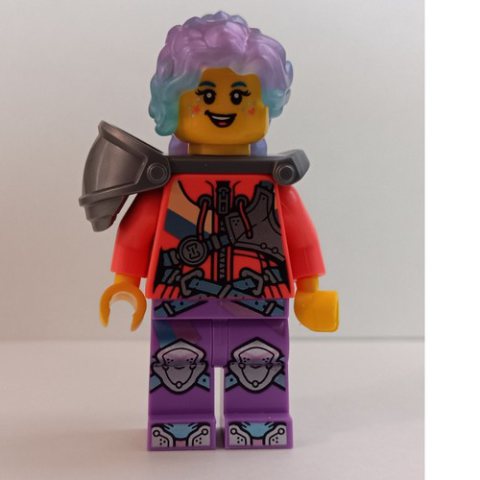Minifigurka LEGO Izzie, Coral Torso, Neck Armour