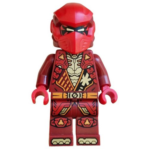 Minifigurka LEGO Kai, Dark Red Suit, Red Helmet