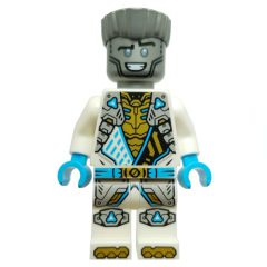 Minifigurka LEGO Zane, White Suit, Silver Hair, Smile