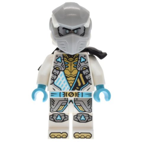 Minifigurka LEGO Zane, Silver Helmet, Katana Holder