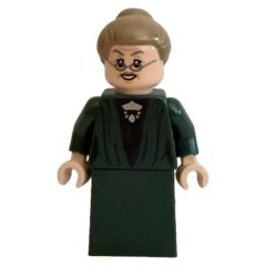 Minifigurka LEGO Professor Minerva McGonagall, Dark Green Robes, Dark Tan Hair, Plain Skirt