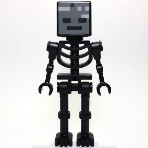 Minifigurka LEGO Wither Skeleton, Square Skull, Straight Arms (78132 Torso)