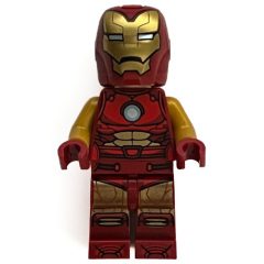 Minifigurka LEGO Iron Man, Pearl Gold Arms, Round Arc Reactor, Helmet and Visor