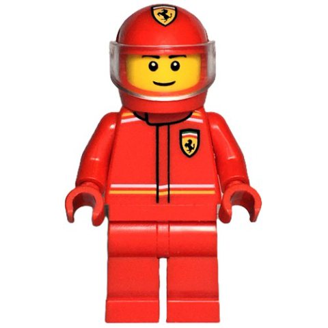 Minifigurka LEGO F1 Driver, Ferrari, Red Suit
