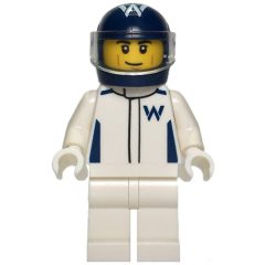 Minifigurka LEGO F1 Driver, Williams, White Suit, Dark Blue Helmet
