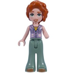 Minifigurka LEGO Autumn - Lavender Top, Sand Green Pants, Flower