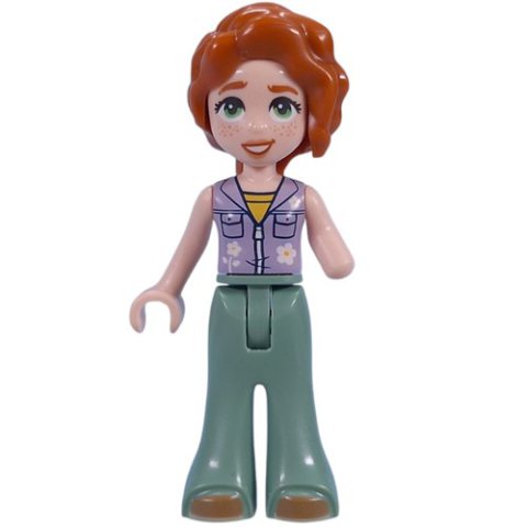 Minifigurka LEGO Autumn - Lavender Top, Sand Green Pants, Flower
