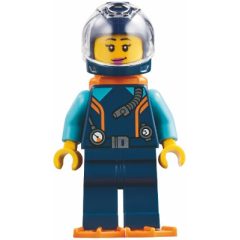 Minifigurka LEGO Diver, Dark Blue Suit, Orange Air Tank, Dark Blue Helmet