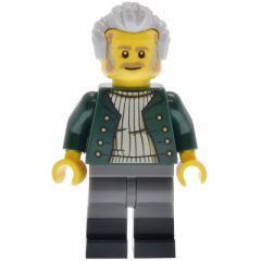 Minifigurka LEGO Dark Green Torso, Dark Bluish Grey Legs, Black Boots, Dark Blue Legs