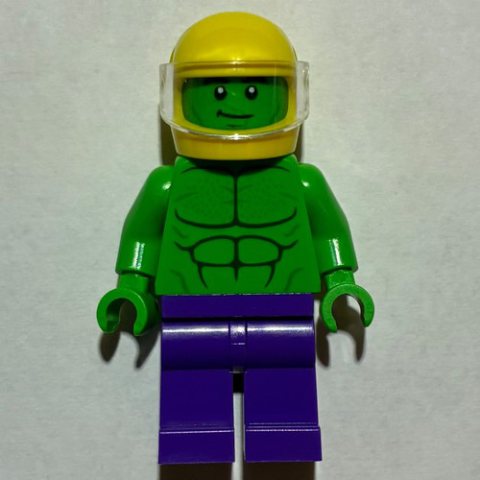 Minifigurka LEGO Hulk, Minifig, Yellow Helmet