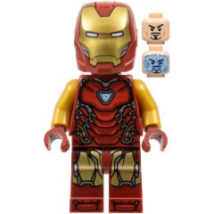 Minifigurka LEGO Iron Man Mark 85 Armor, Pearl Gold Arms, Angular Helmet