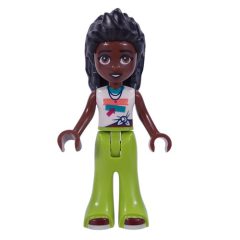 Minifigurka LEGO Elsa D - White Shirt, Lime Pants