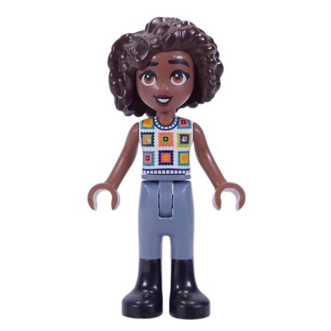 Minifigurka LEGO Aliya - White Shirt, Sand Blue Pants