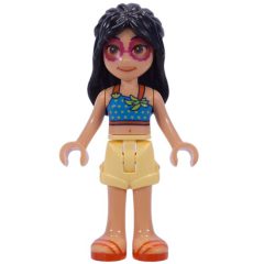 Minifigurka LEGO Liann - Dark Azure Top, Bright Light Yellow Shorts