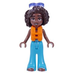 Minifigurka LEGO Aliya - White Shirt, Medium Azure Pants, Sunglasses, Lifevest