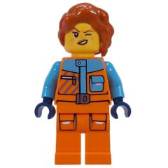 Minifigurka LEGO Arctic Explorer, Tina Tarantula, Orange Suit, Dark Orange Hair