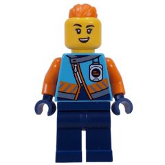 Minifigurka LEGO Arctic Explorer, Iris Icicle, Dark Azure Jacket, Dark Blue Legs, Orange Ponytail