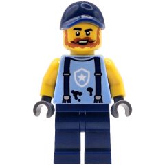 Minifigurka LEGO Police Mechanic, Bright Light Blue Torso, Dark Blue Legs, Dark Blue Cap