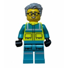 Minifigurka LEGO Paramedic, Vibrant Yellow Safety Vest, Light Bluish Gray Hair