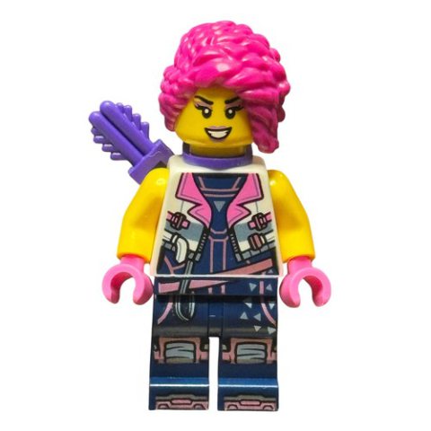 Minifigurka LEGO Zoey, White Shirt, Dark Purple Quiver
