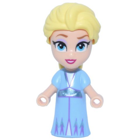 Minifigurka LEGO Elsa - Microdoll, Bright Light Blue Dress, Hair in Tail