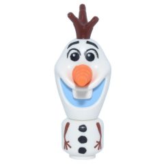 Minifigurka LEGO Olaf - Microdoll, 3626c Body, Stick Hair, Bright Light Blue Mouth