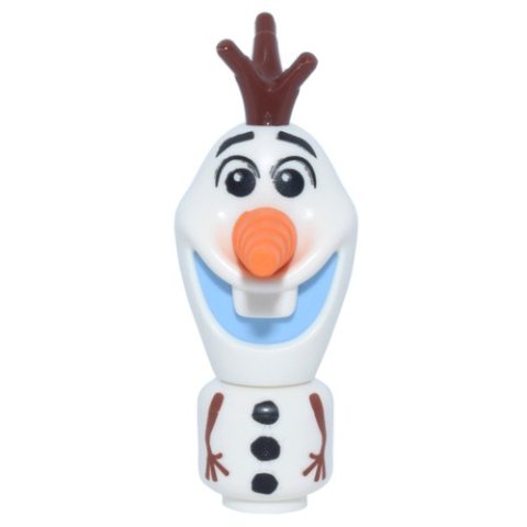 Minifigurka LEGO Olaf - Microdoll, 3626c Body, Stick Hair, Bright Light Blue Mouth