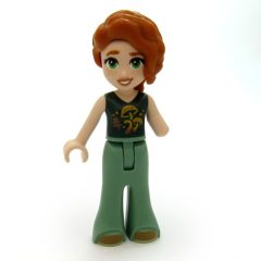 Minifigurka LEGO Autumn - Dark Green Shirt, Sand Green Pants