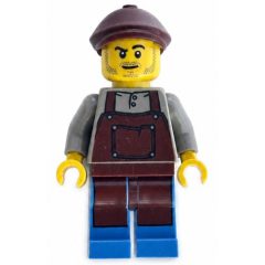 Minifigurka LEGO Man, Reddish Brown Apron, Reddish Brown Cap