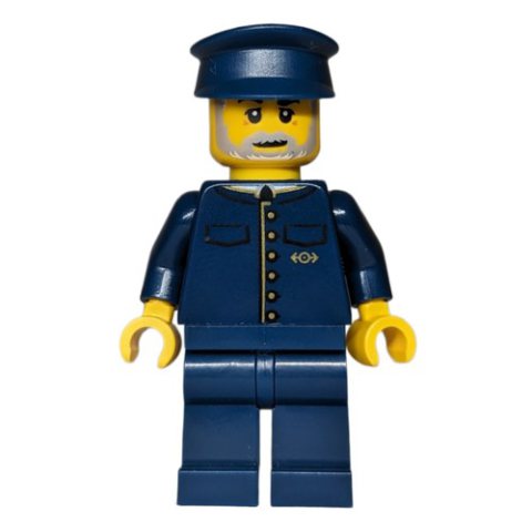 Minifigurka LEGO Conductor, Dark Blue Uniform