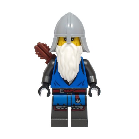 Minifigurka LEGO Black Falcon Archer, White Beard