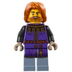 Minifigurka LEGO Tax Collector, Dark Purple Torso, Sand Blue Legs, Dark Orange Hair