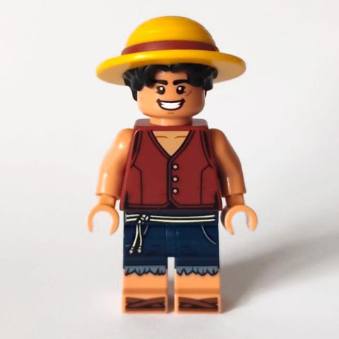 Minifigurka LEGO Monkey D. Luffy, Hat, Open Mouth