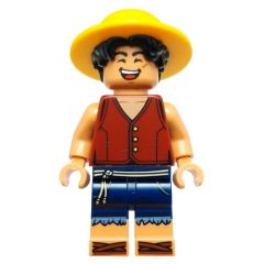 Minifigurka LEGO Monkey D. Luffy, Hat, Closed Mouth