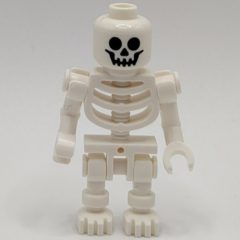Minifigurka LEGO Skeleton, Standard Face, Bent Arms, One Vertical and One Horizontal Hand Clips, 78132 Torso