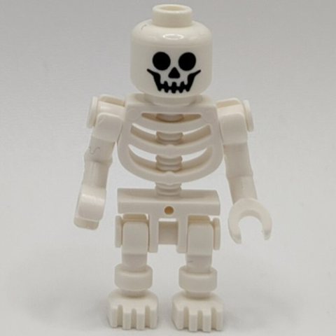 Minifigurka LEGO Skeleton, Standard Face, Bent Arms, One Vertical and One Horizontal Hand Clips, 78132 Torso