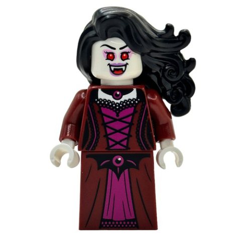 Minifigurka LEGO Vampire, Dark Red Dress, Black Hair