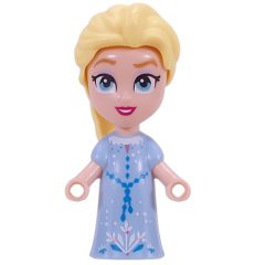 Minifigurka LEGO Elsa - Microdoll, Bright Light Blue Dress, Hair in Tail