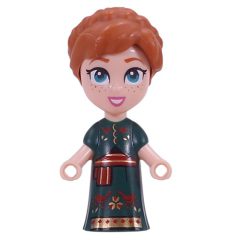 Minifigurka LEGO Anna - Microdoll, Dark Green Dress