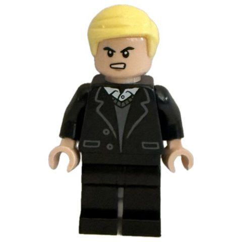 Minifigurka LEGO Draco Malfoy, Black Coat, Long Legs