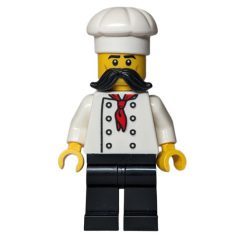Minifigurka LEGO Chef, Black Legs, Black Moustache