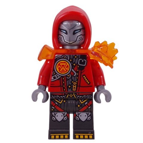 Minifigurka LEGO Cooper, Red Hood, Trans-Orange Shoulder Armor