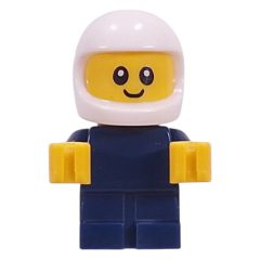Minifigurka LEGO Baby, Racer, Dark Blue Body, White Helmet